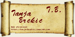 Tanja Brekić vizit kartica